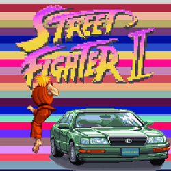 Ken  Masters Old Car Hurricane Kick Meme GIF