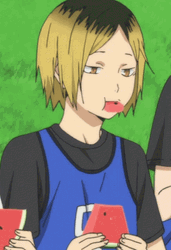 Kenma Eating Watermelon GIF