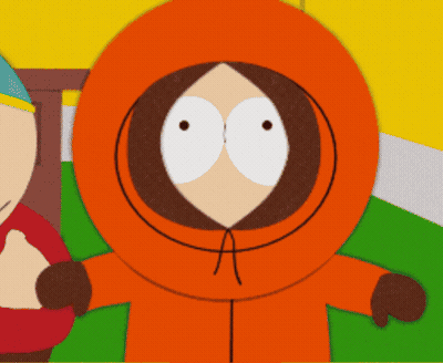 Kenny From South Park In Orange Hoodie GIF