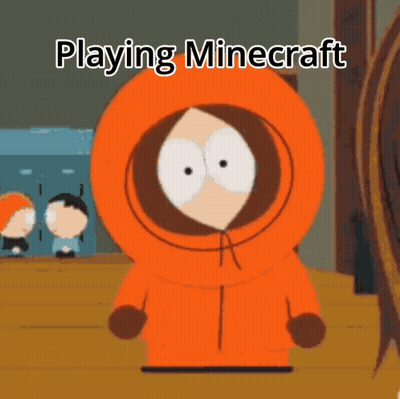 Kenny From South Park In Orange Hoodie In Locker Room GIF