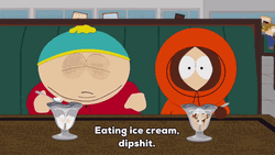 Kenny McCormick Eric Cartman Eating Ice Cream GIF