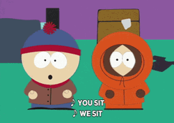 Kenny McCormick Eric Cartman Sitting GIF