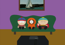 Kenny McCormick Eric Cartman Watching Tv GIF