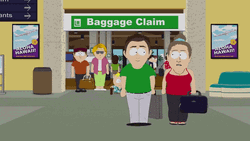 Kenny McCormick Exiting Airport GIF