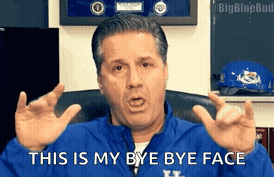 Kentucky Basketball Player In Front Of Blue Backdrop GIF