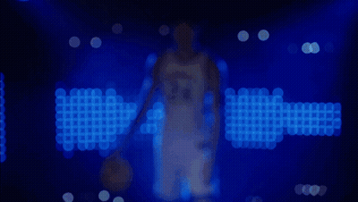 Kentucky Basketball Player In Front Of Blue Background GIF