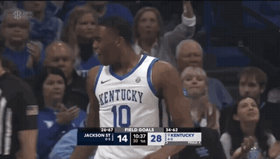 Kentucky Basketball Player In Front Of Crowd GIF