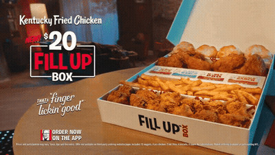 Kentucky Fried Chicken Fill Up Box With Fries GIF