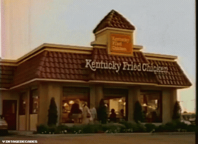 Kentucky Fried Chicken Restaurant With Tower GIF