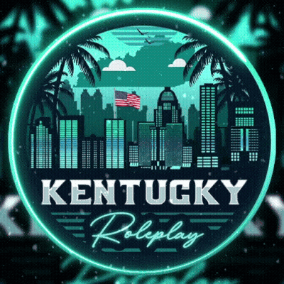 Kentucky Roleplay Logo With City Skyline GIF