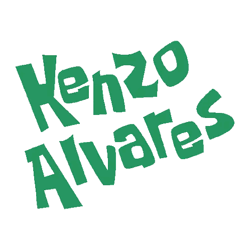 Kenzo Alvarez Name In Green Sticker