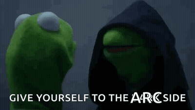 Kermit And Darth Vader Give Yourself To The Arc Side GIF