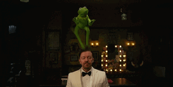 Kermit Dancing Above Man's Head GIF