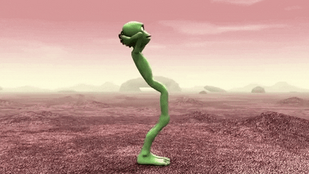 Kermit Dancing In The Animated Desert GIF