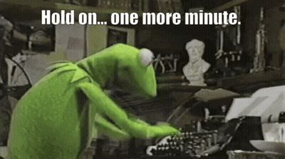 Kermit Frog Typing Typewriter Hold On One More GIF
