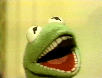Kermit Laughing Displaying Teeth Meme GIF