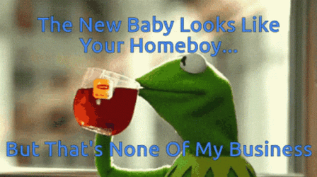 Kermit Tea Baby Looks Like Your Homeboy GIF