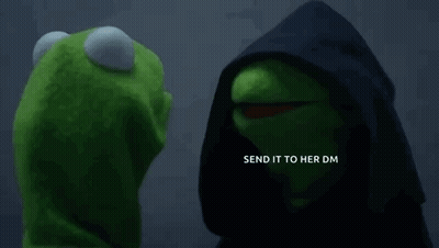 Kermit The Frog And Darth Vader Are Standing Next To Each Other And Kermit Is Wearing A Black Hoodie . GIF