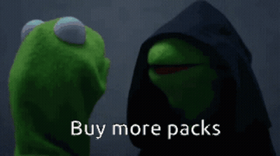 Kermit The Frog And Darth Vader Are Standing Next To Each Other With The Words Buy More Packs GIF