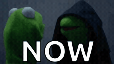 Kermit The Frog And Darth Vader Next To Now GIF