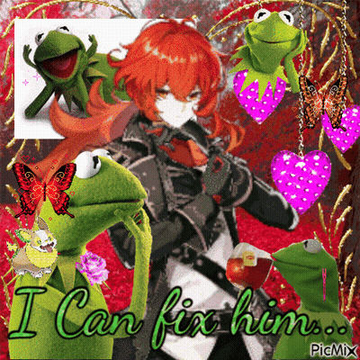 Kermit The Frog And Girl Saying I Can Fix Him GIF