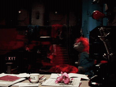 Kermit The Frog At Desk With Mit Cup GIF