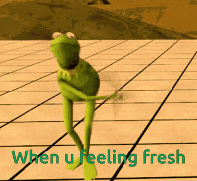 Kermit The Frog Dancing When U Feeling Fresh GIF
