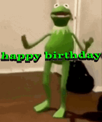 Kermit The Frog Doing Weird Birthday Dance