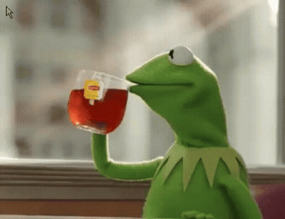 Kermit The Frog Drinking Tea GIF