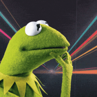 Kermit The Frog From The Muppet Show Is Thinking About Something GIF