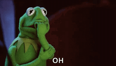 Kermit The Frog Holding Hand To Chin Saying Oh GIF