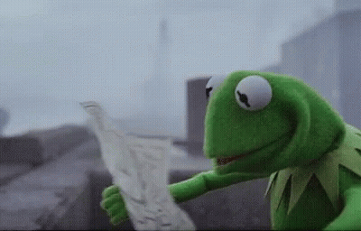Kermit The Frog Holding Paper GIF
