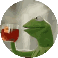 Kermit The Frog Holding Tea Sticker