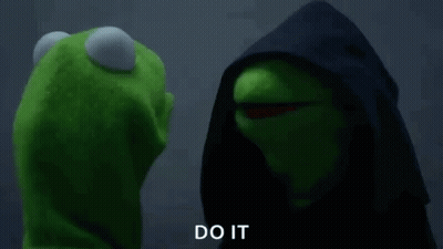 Kermit The Frog In Black Hood Next To Frog Puppet GIF
