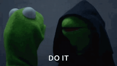 Kermit The Frog In Black Hood With Darth Vader GIF