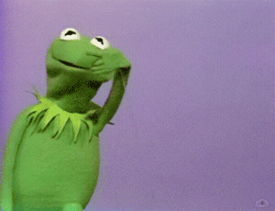 Kermit The Frog Is Pointing At A White Square GIF