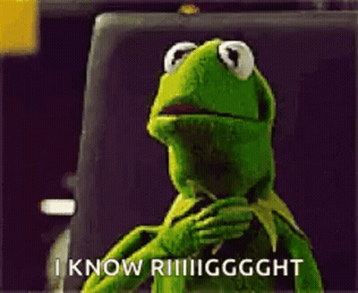 Kermit The Frog Is Sitting In Front Of A Computer Screen And Says `` I Know Riiii Ggght '' . GIF
