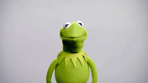 Kermit The Frog Is Standing In Front Of A Sign That Says Wednesday My Dudes GIF