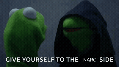 Kermit The Frog Is Standing Next To A Muppet Wearing A Black Hooded Jacket . GIF