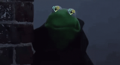 Kermit The Frog Is Wearing Sunglasses With Diamonds On Them And Saying Evil Laugh GIF