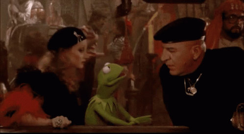 Kermit The Frog Next To Man And Woman Yeth GIF
