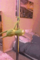 Kermit The Frog Pole Dancing GIF