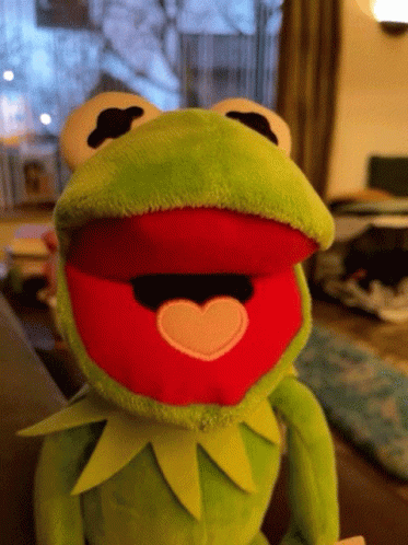 Kermit The Frog Puppet With Heart GIF