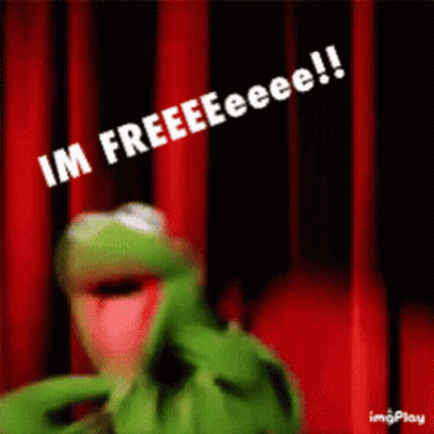 Kermit The Frog Saying Im Free GIF