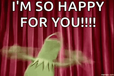 Kermit The Frog Saying Im So Happy For You GIF