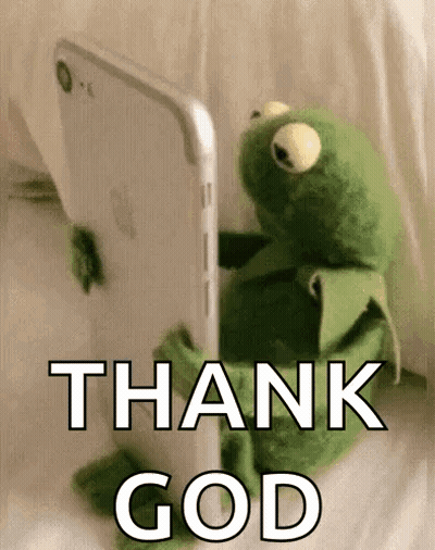 Kermit The Frog Saying Thank God GIF