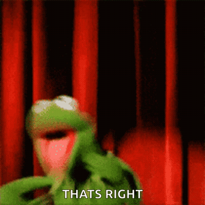 Kermit The Frog Saying That's Right GIF