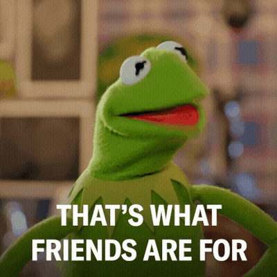 Kermit The Frog Saying That's What Friends Are For GIF
