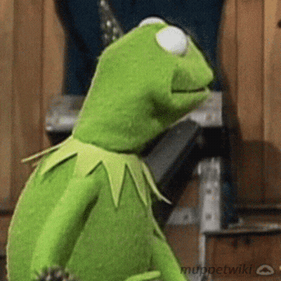 Kermit The Frog Sitting On Ladder Looking Up GIF