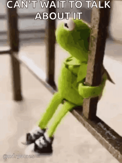 Kermit The Frog Sitting On Railing GIF